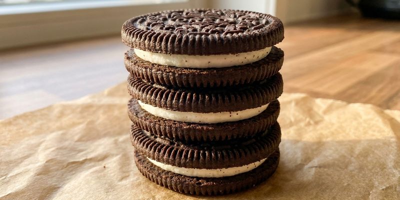 Galletas Oreo enteras sobre papel encerado